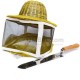 Mask of a beekeeper with a metal mesh, a hat of bamboo, 3